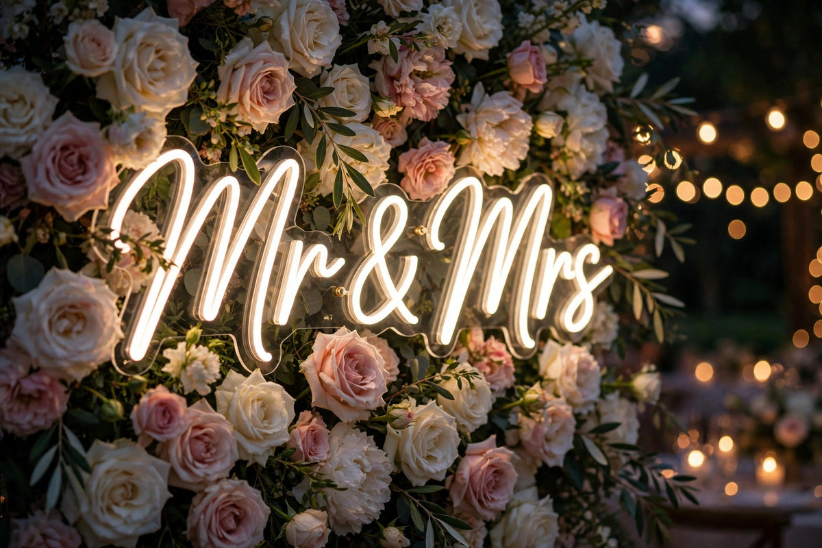 Mr & Mrs Wedding Neon Sign